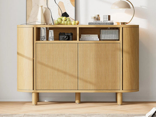 Buffet Moderne Japandi Quatre Portes - Naturel