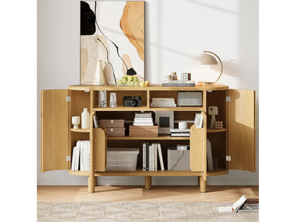 Buffet Moderne Japandi Quatre Portes - Naturel