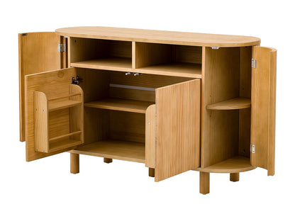 Buffet Moderne Japandi Quatre Portes - Naturel