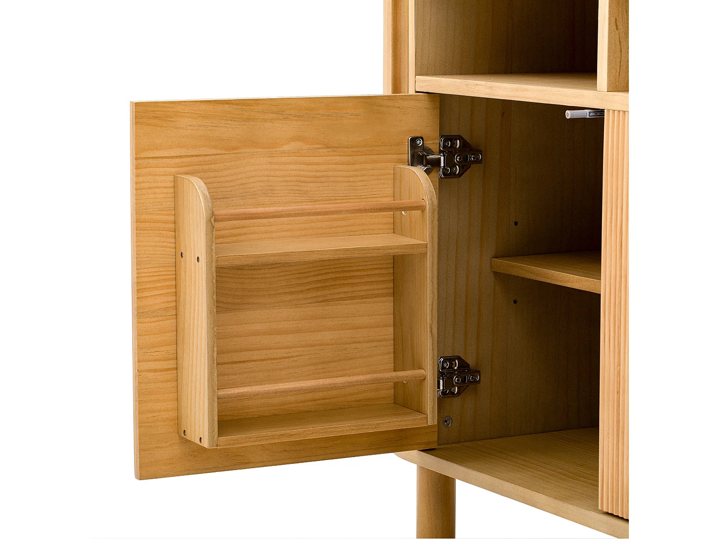 Buffet Moderne Japandi Quatre Portes - Naturel