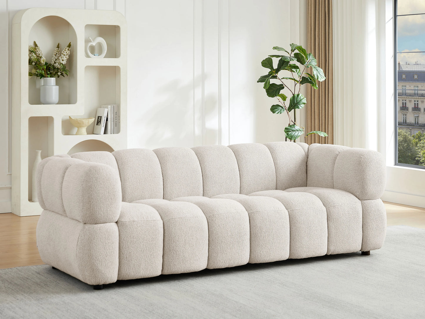 Canapé Japandi Cloud Beige 3 Places - Pavira