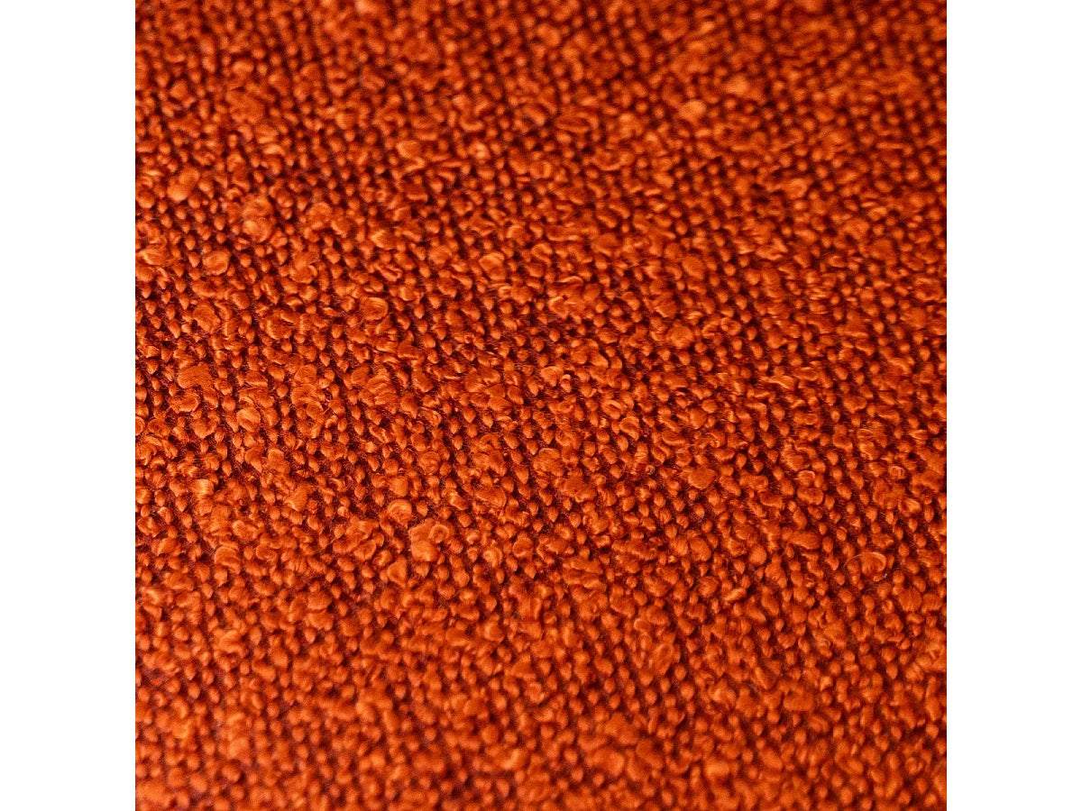 Fauteuil Japandi Cannage Et Bouclette Rouille - Mani