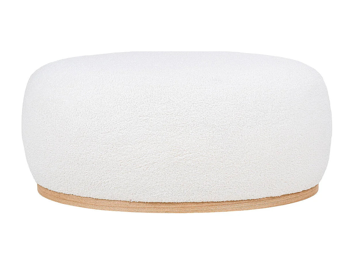 Pouf Rectangulaire Japandi Blanc Cassé - Manhattan