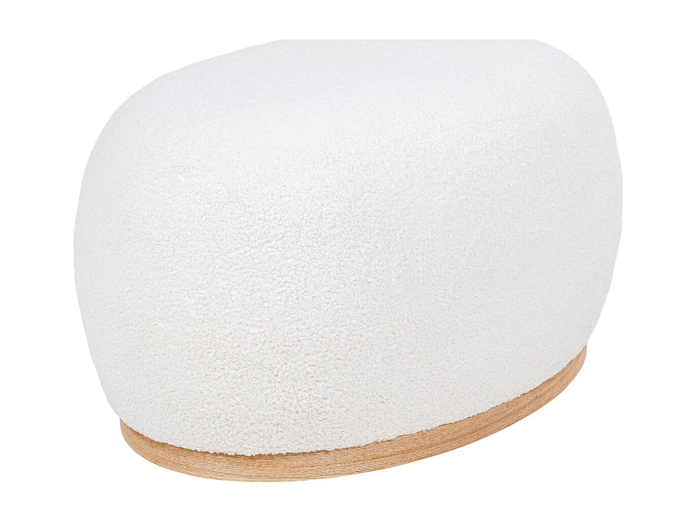 Pouf Rectangulaire Japandi Blanc Cassé - Manhattan
