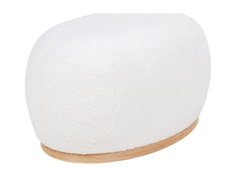 Pouf Rectangulaire Japandi Blanc Cassé - Manhattan