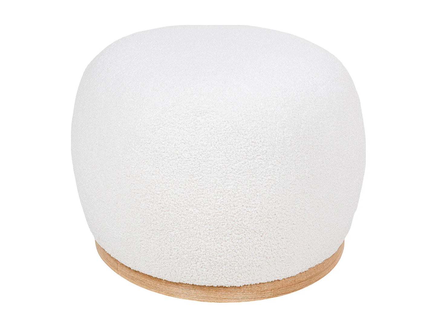 Pouf Rectangulaire Japandi Blanc Cassé - Manhattan