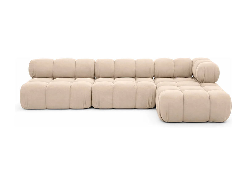 Canapé Japandi Modulaire Velours Beige - Selia