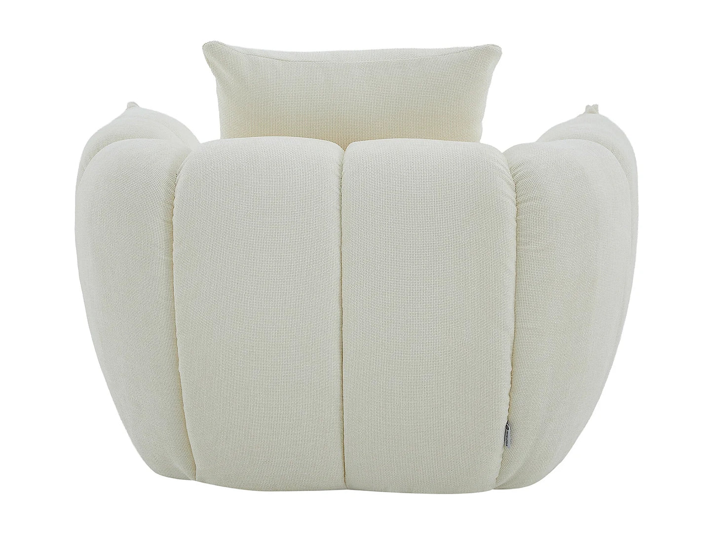 Fauteuil Japandi Pivotant Texturé Beige - Gonolon