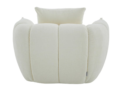 Fauteuil Japandi Pivotant Texturé Beige - Gonolon