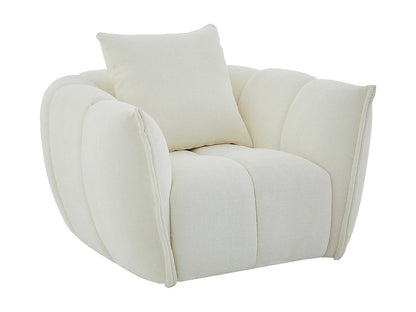 Fauteuil Japandi Pivotant Texturé Beige - Gonolon