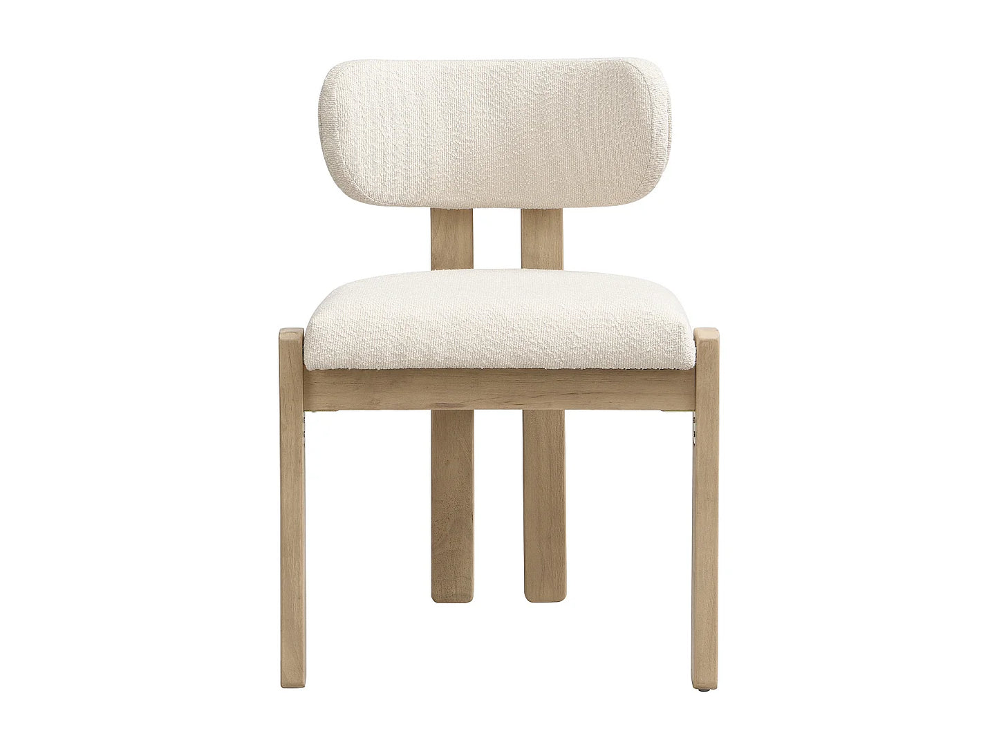 Lot 6 Chaises Japandi Moderne Bouclée Naturel - Massif