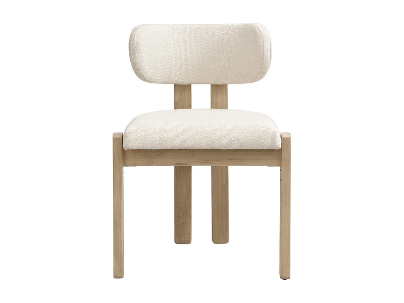 Lot 6 Chaises Japandi Moderne Bouclée Naturel - Massif