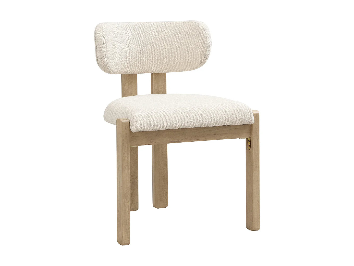 Lot 6 Chaises Japandi Moderne Bouclée Naturel - Massif