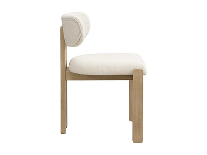 Lot 6 Chaises Japandi Moderne Bouclée Naturel - Massif
