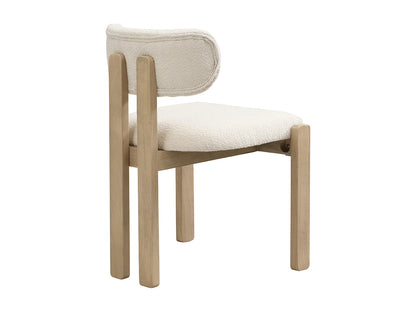 Lot 6 Chaises Japandi Moderne Bouclée Naturel - Massif