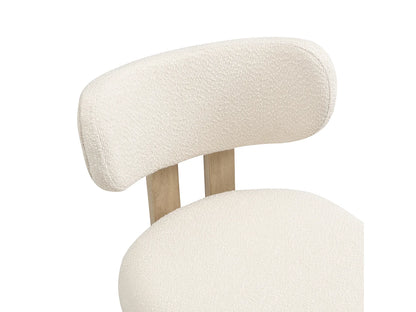 Lot 6 Chaises Japandi Moderne Bouclée Naturel - Massif