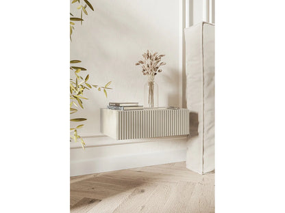 Chevet Suspendu Japandi Design Grège - Veldio