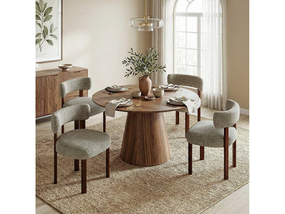 Lot 2 Chaises Japandi Épuré Bois Marron - Épuré