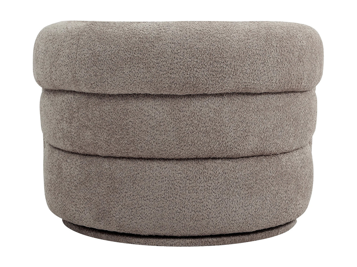 Fauteuil Japandi Pivotant Bouclette Taupe - Lapiota