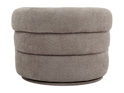 Fauteuil Japandi Pivotant Bouclette Taupe - Lapiota