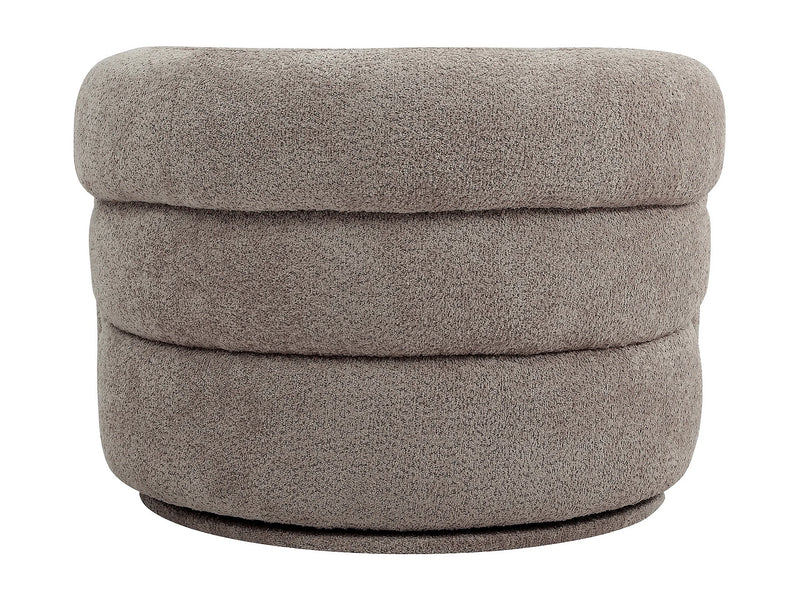 Fauteuil Japandi Pivotant Bouclette Taupe - Lapiota