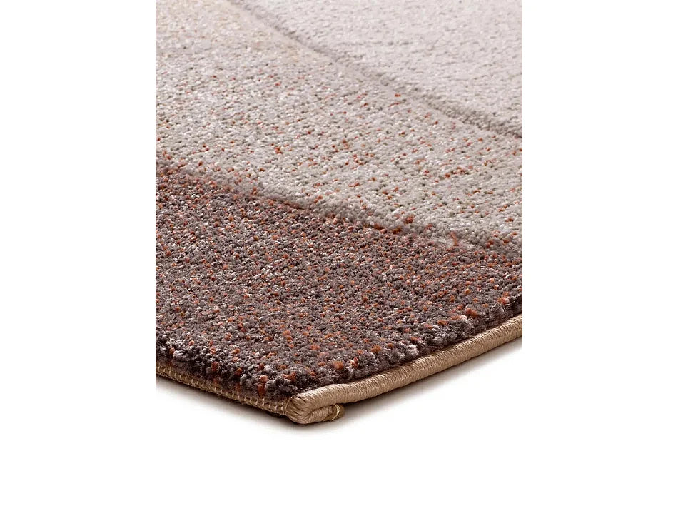 Tapis Japandi Abstrait Terracotta Beige - Badet