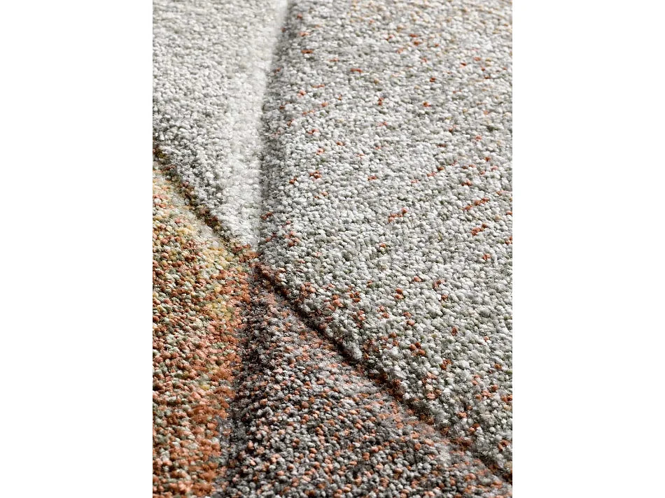 Tapis Japandi Abstrait Terracotta Beige - Badet