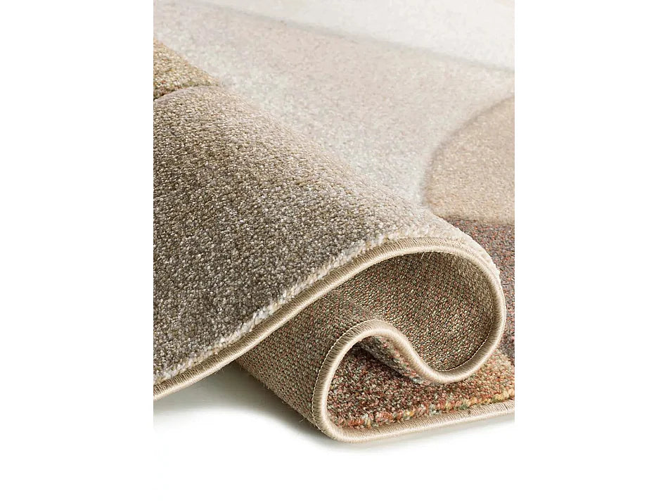 Tapis Japandi Abstrait Terracotta Beige - Badet