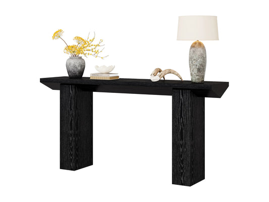 Console Entrée Japandi Longue Noire - Noire