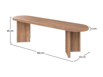 Banc Bana Japandi Bois Naturel - Bana