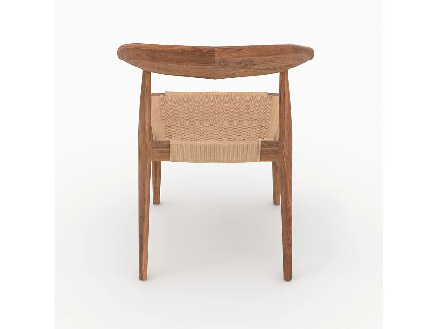 Lot 2 Chaises Japandi Teck Et Cordage - Alia