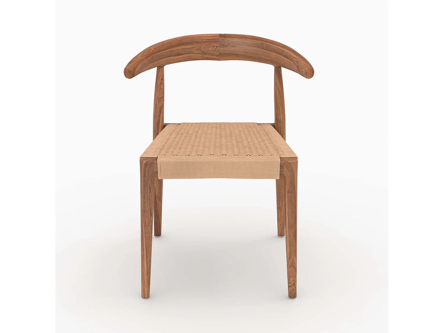 Lot 2 Chaises Japandi Teck Et Cordage - Alia