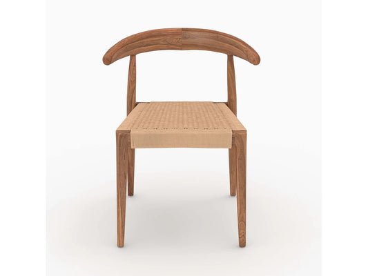 Lot 2 Chaises Japandi Teck Et Cordage - Alia