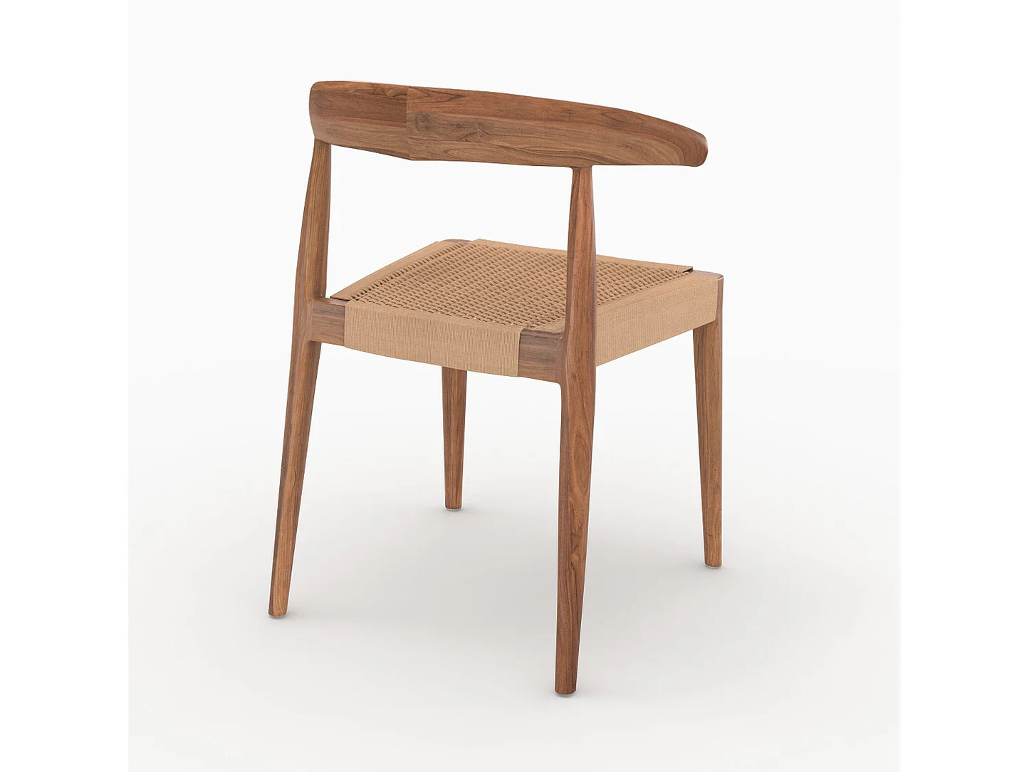 Lot 2 Chaises Japandi Teck Et Cordage - Alia