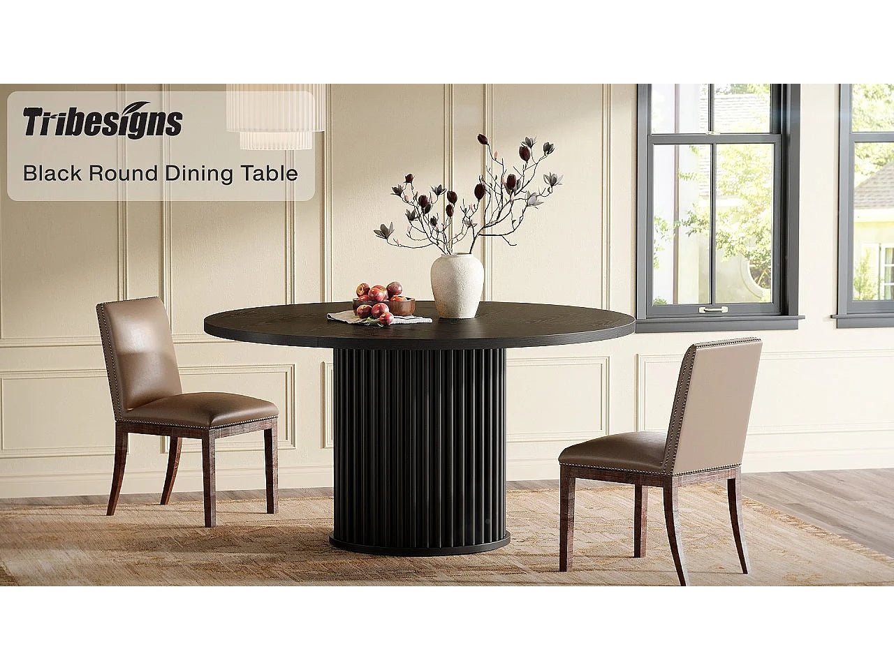 Table Circulaire Japandi Moderne 120cm - Moderne