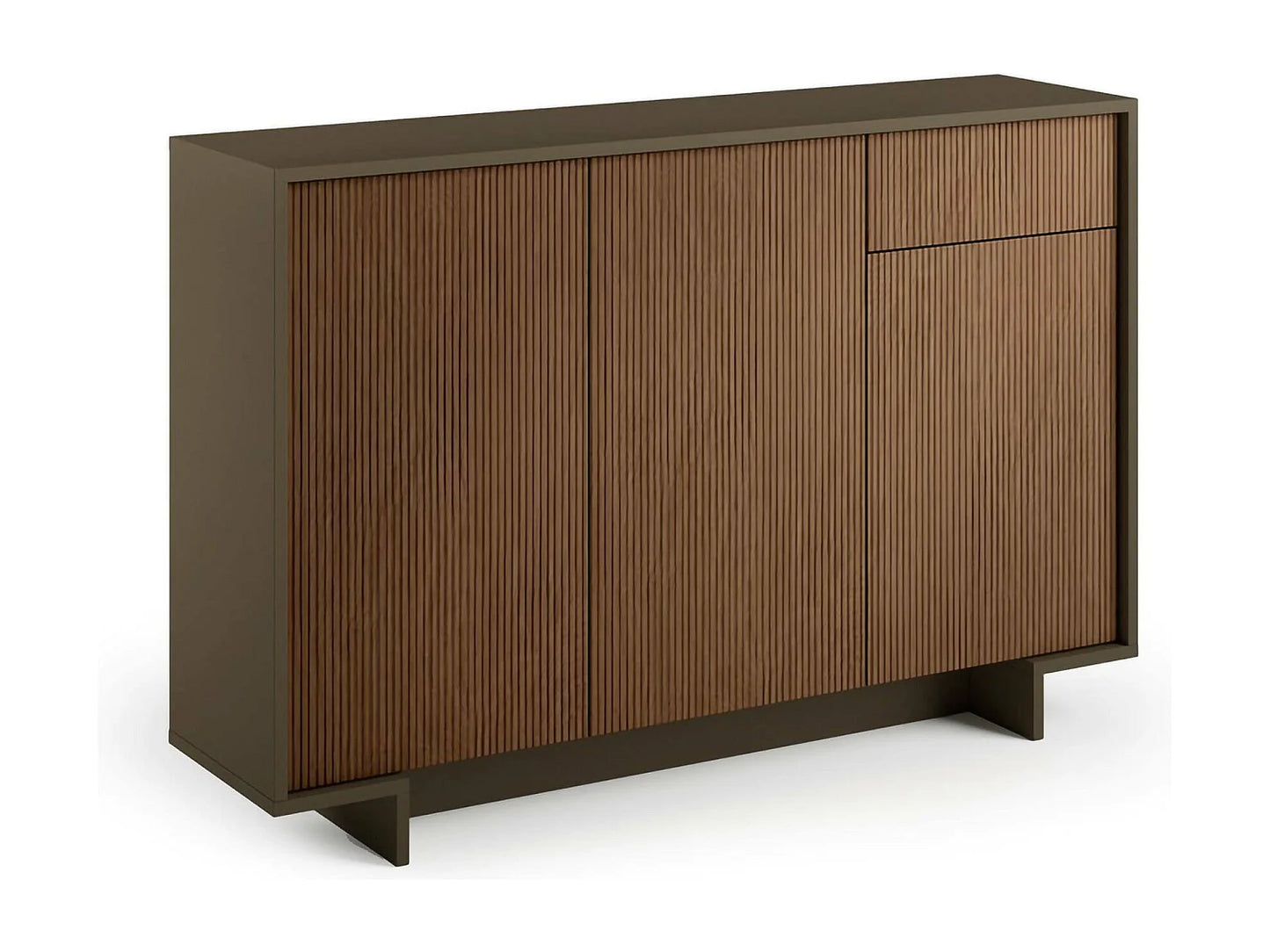 Buffet Salon Japandi Marron Et Noyer - Aneto
