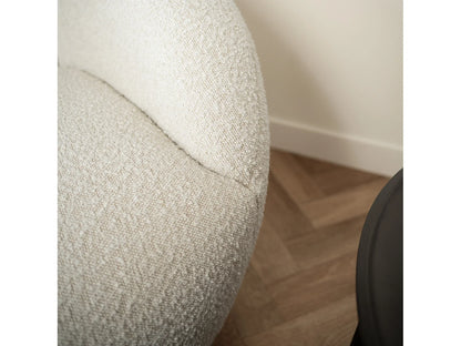 Fauteuil Japandi Pivotant Tissu Bouclé - Yse