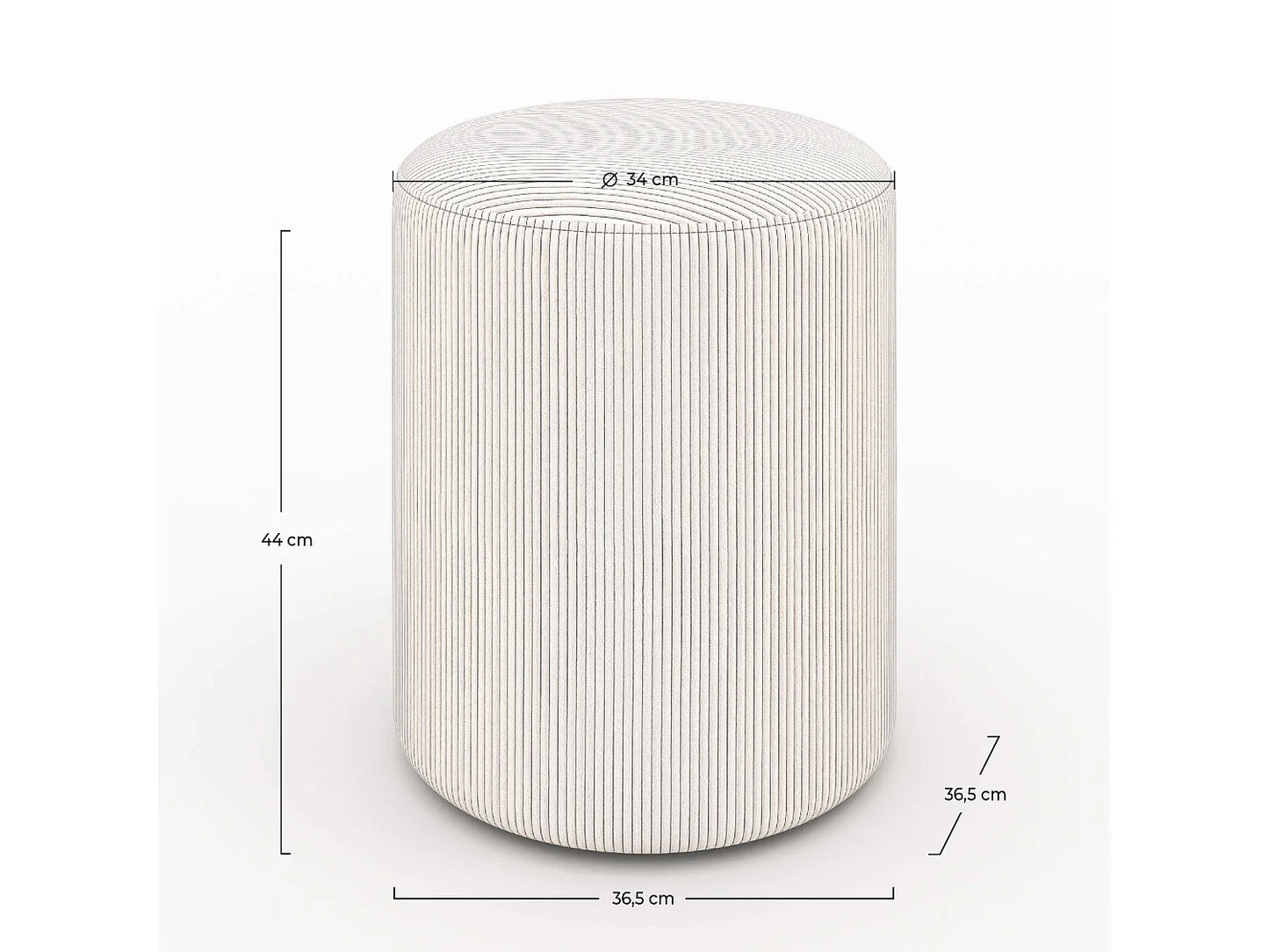 Pouf Lily Japandi Rond Velours - Lily