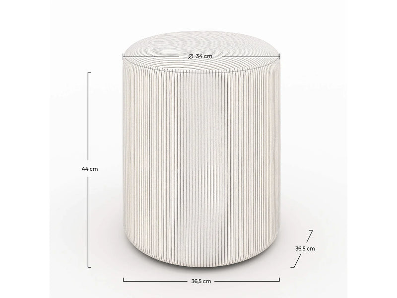 Pouf Lily Japandi Rond Velours - Lily