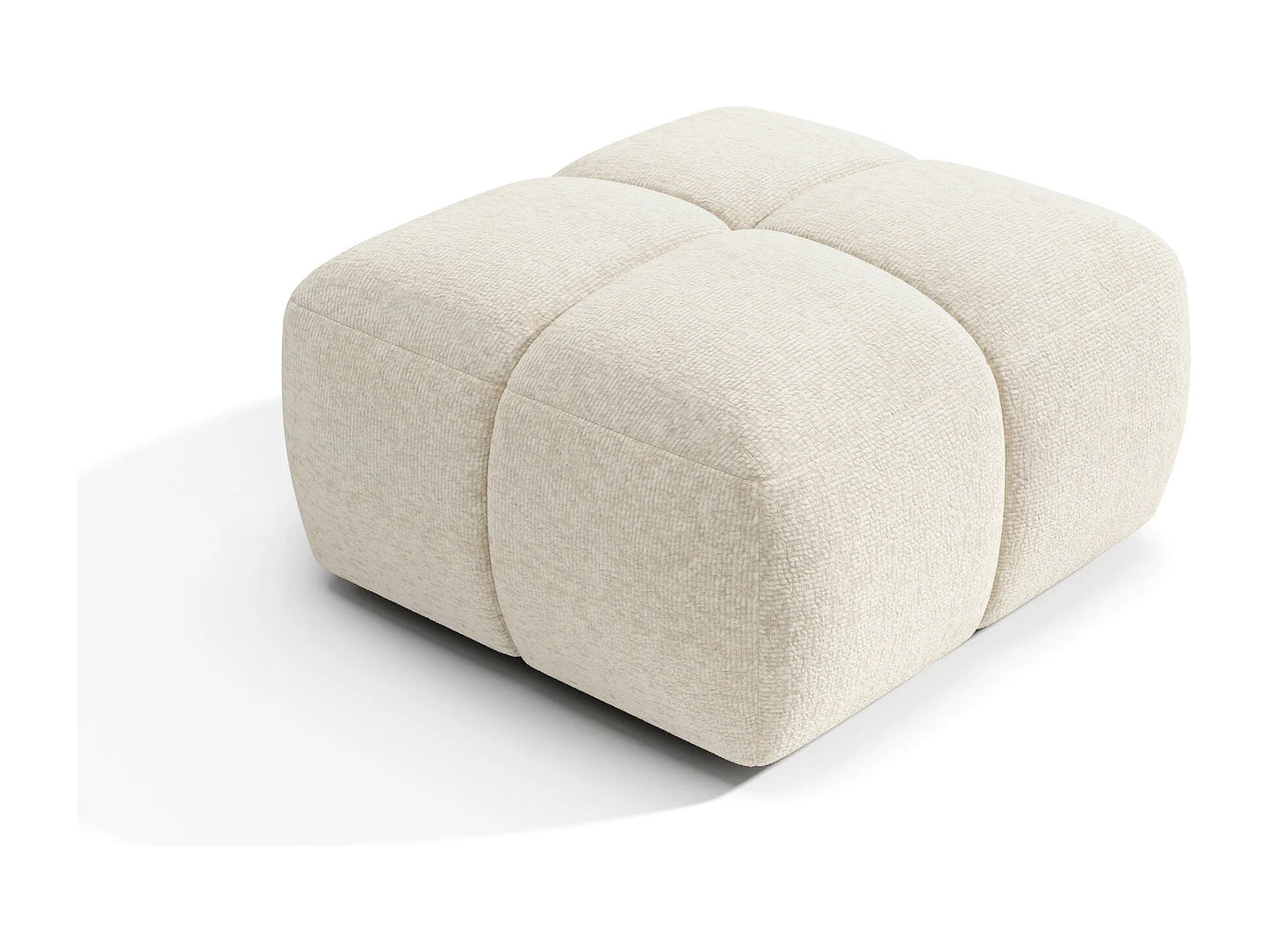 Pouf Modulable Japandi Noir Et Beige - Moss