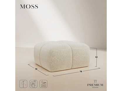 Pouf Modulable Japandi Noir Et Beige - Moss