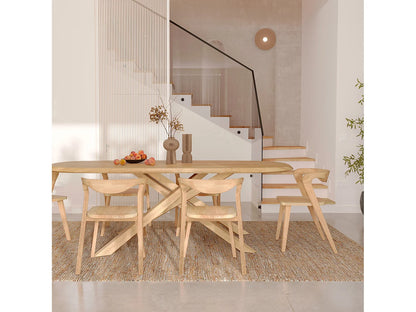 Chaise Japandi Bois Hévéa Clair Naturel - Vega