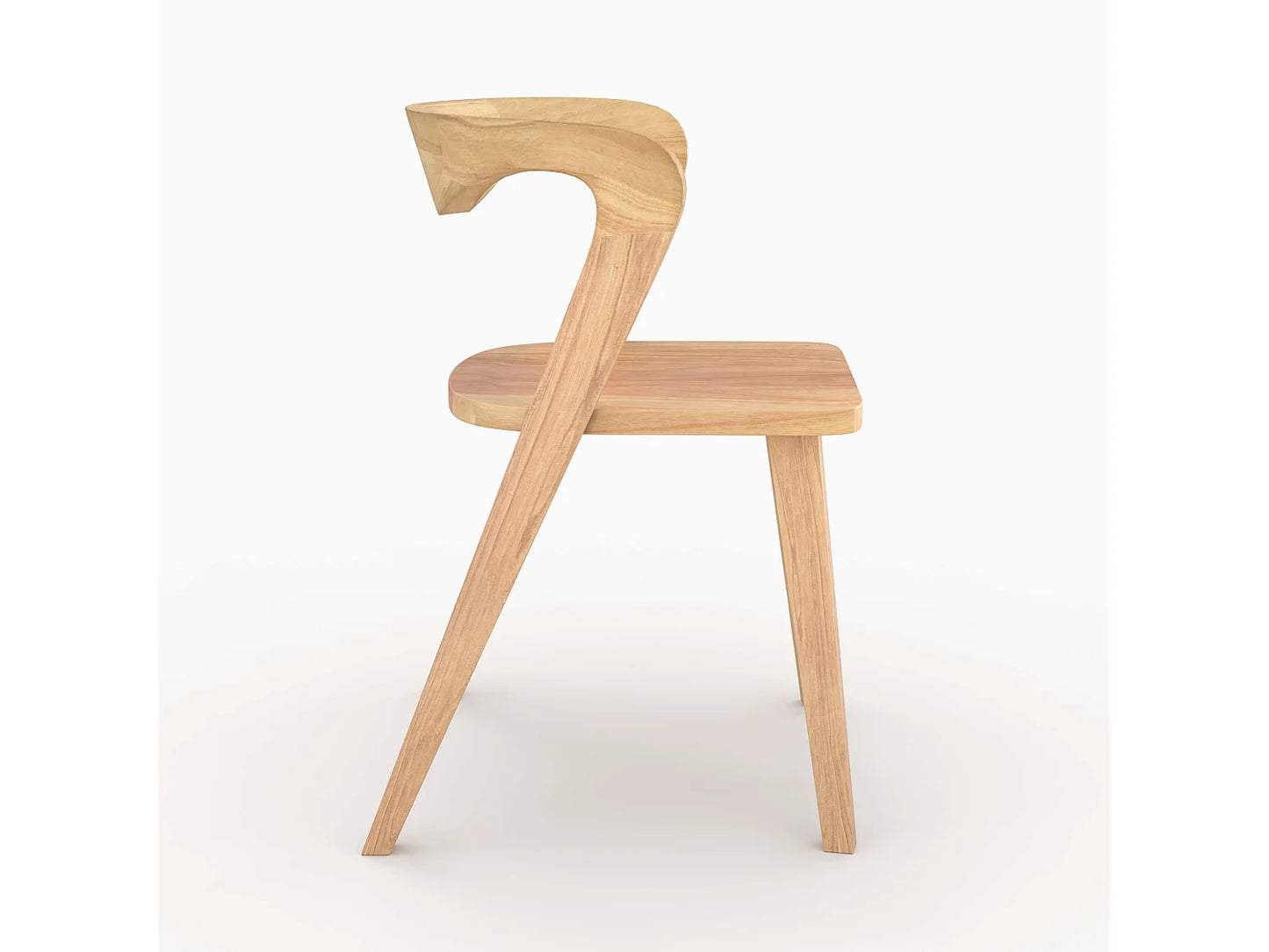Chaise Japandi Bois Hévéa Clair Naturel - Vega