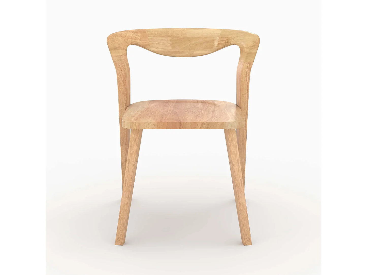 Chaise Japandi Bois Hévéa Clair Naturel - Vega