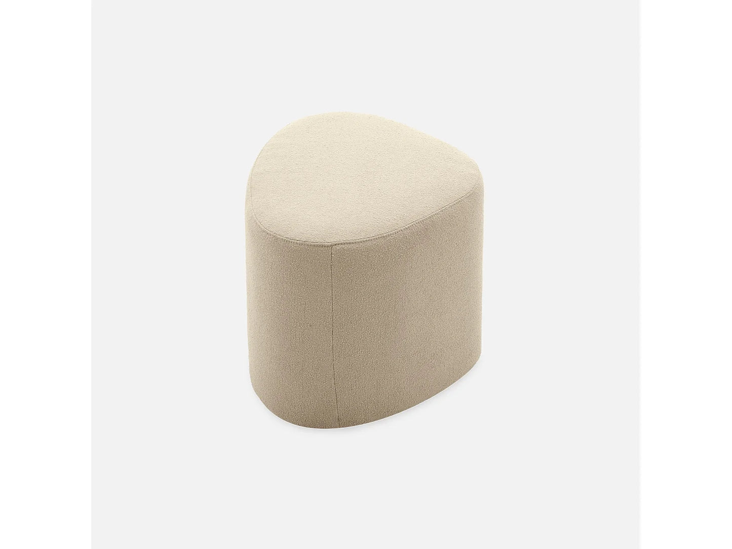 Pouf Galet Japandi Tissu Beige - Tao