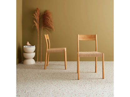 Duo Chaises Japandi Naturelles Bois Cordage - Ella