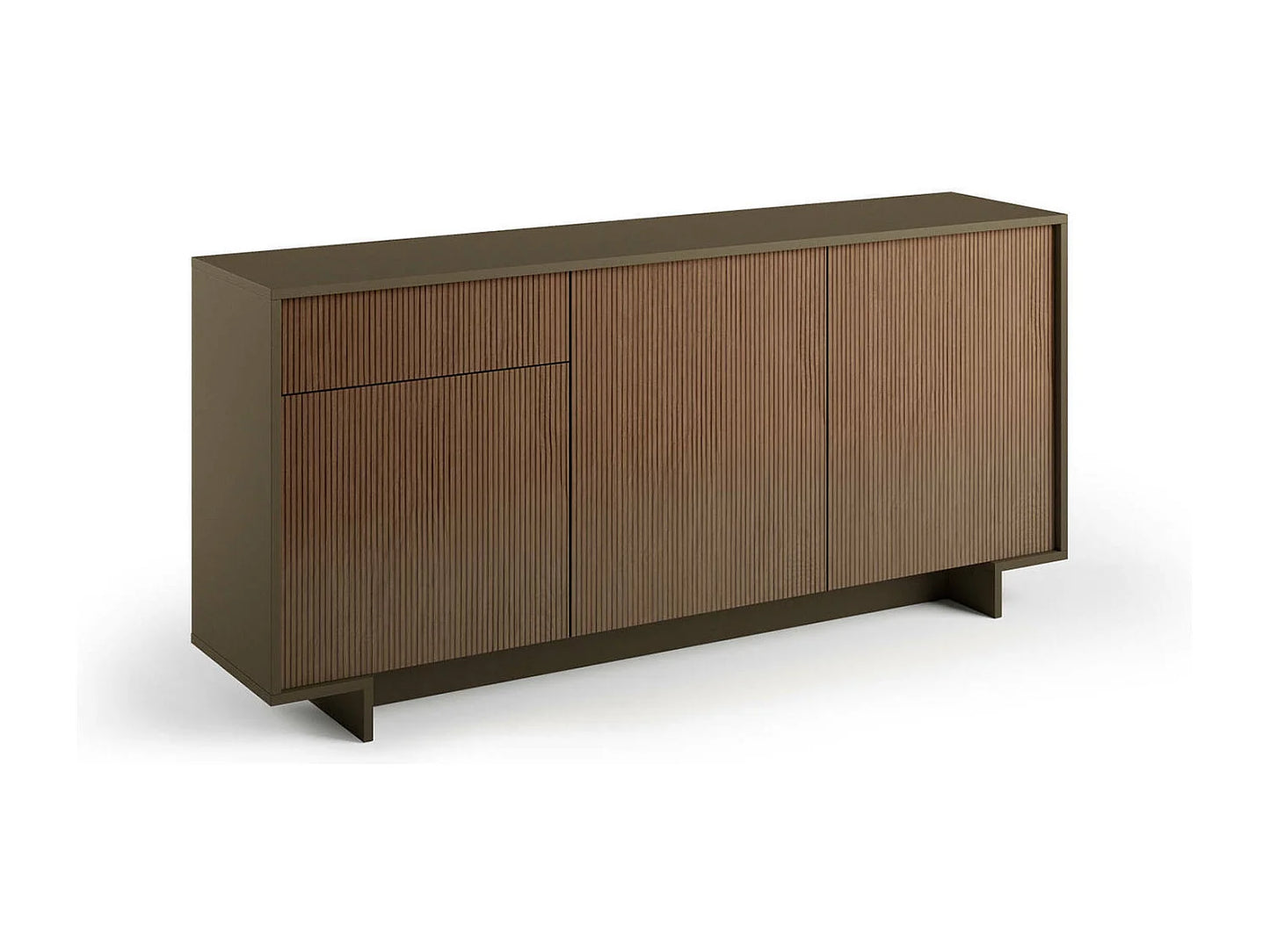 Buffet Large Japandi Marron Et Noyer - Agrifoglio