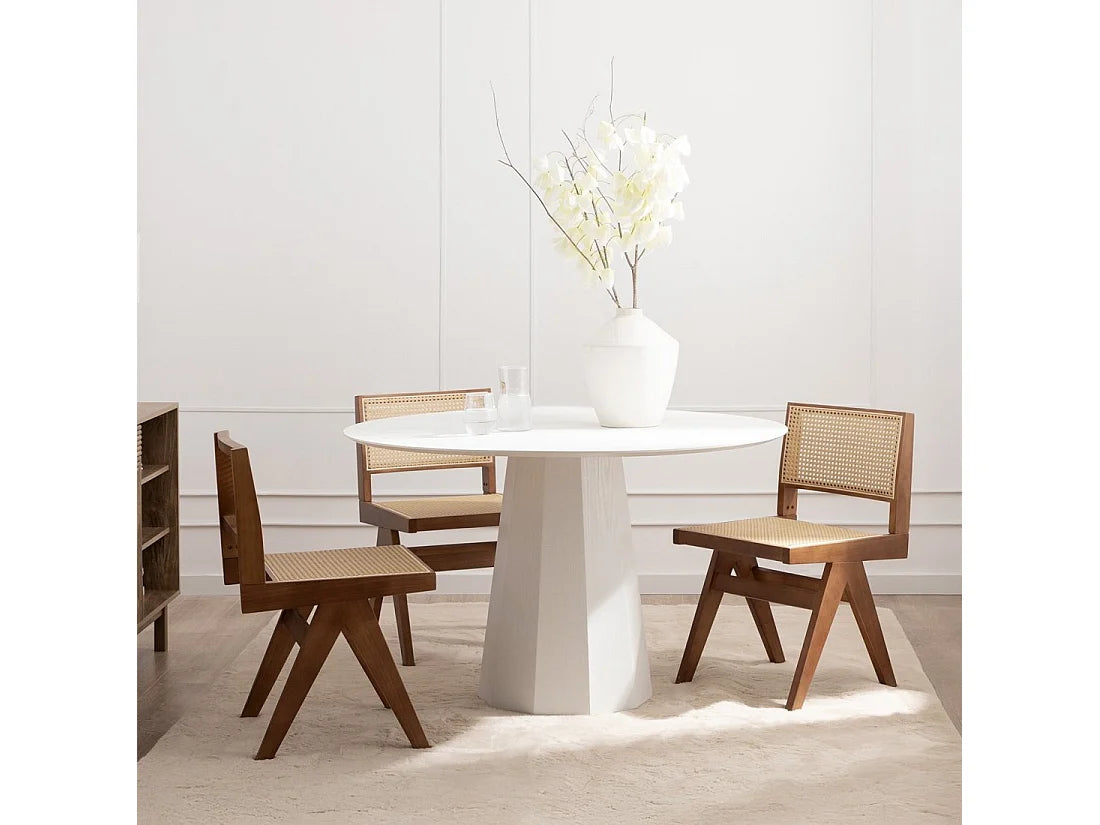 Table Fixe Japandi Laque Blanche - Olivier