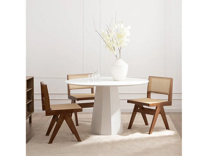 Table Fixe Japandi Laque Blanche - Olivier