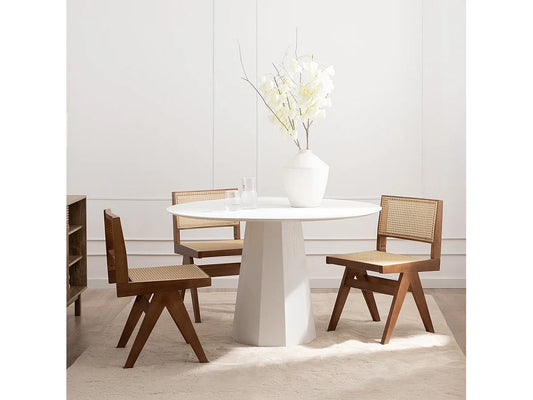 Table Fixe Japandi Laque Blanche - Olivier